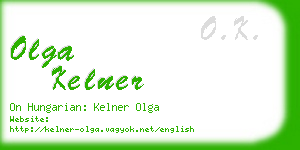 olga kelner business card